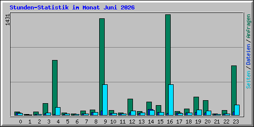 Stunden-Statistik im Monat Juni 2026